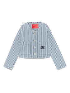 Полосатая джинсовая куртка MAX&Co. Kids, синий