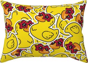 Pevtufa Подушка с принтом утки в звездных очках Duck With Star Sunglasses