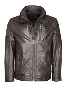 Кожаная куртка JCC 63535, темно-коричневый