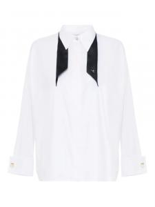 Поплиновая рубашка Elisabetta Franchi, белый