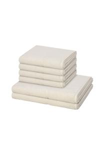 Набор банных полотенец MöVe Pearl, 6 штук, 100x50/140x67 см, кремовый
