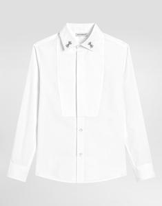 Рубашка из хлопкового поплина DOLCE & GABBANA, белый