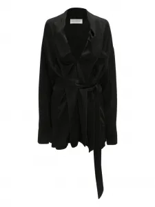 Мини-платье с запахом VICTORIA BECKHAM, черный