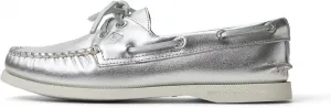 Женские лодочные туфли Sperry A/O с двумя отверстиями, серебряный