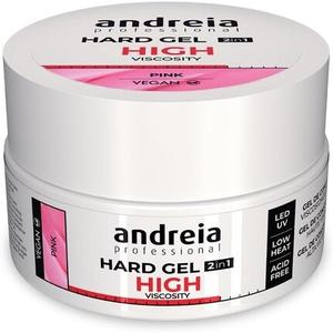 Андрея Профессиональный твердый гель для ногтей, двухфазный 2 в 1, светодиодный и УФ-гель для наращивания ногтей, высокая вязкость для крепких ногтей, кончиков и наращивания, цвет розовый, 22 г Andreia