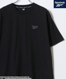 Футболка оверсайз с вышитым круглым вырезом и короткими рукавами Reebok, черный