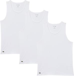 Lacoste мужская майка-борцовка 100% хлопок slim fit набор из 3 штук, White