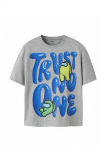 Футболка с принтом among us Name It, Grey Melange