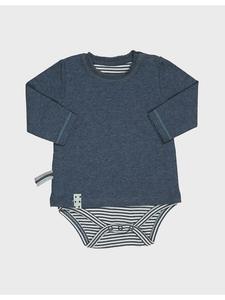 OrganicEra Детский боди с длинными рукавами, цвет индиго