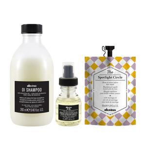 Набор для всех типов волос: шампунь, 280 мл + масло, 50 мл + маска-блеск, 50 мл Davines Oi oil