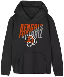 Одежда команды НФЛ, черный пуловер с капюшоном для маленьких детей Cincinnati Bengals Team Football NFL Team Apparel
