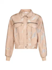 Бомбер из жаккарда Liu Jo, бежевый