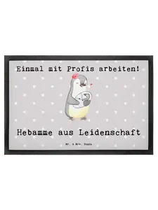 Коврик для ног Mr. & Mrs. Panda, серый пастельный