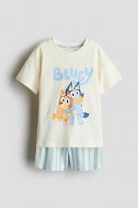 Пижама из хлопкового джерси с принтом H&M, мультиколор