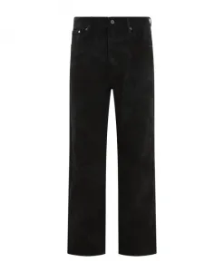 Черные джинсы с цветочным принтом и лазерной гравировкой Daily Paper, черный