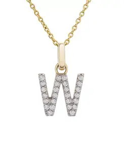 Ожерелье с бриллиантовой подвеской (1/10 карата) из 14-каратного золота, 17 дюймов + удлинитель 1 дюйм Macy'S, w