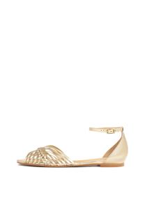 Сандалии с ремешками Kazar, золотой