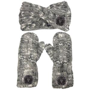 Женский комплект из повязки на голову и варежек ZooZatz Inter Miami CF Marled