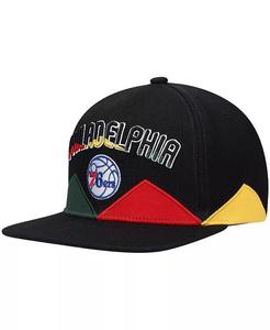 Черная мужская кепка Snapback Philadelphia 76ers History Month черного цвета Mitchell & Ness