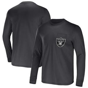 Мужская футболка с длинным рукавом из коллекции NFL x Darius Rucker от Fanatics Charcoal Las Vegas Raiders Team