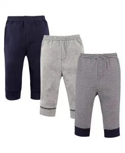 Хлопковые штаны для мальчиков Baby Boys, 3 шт Luvable Friends, мультиколор