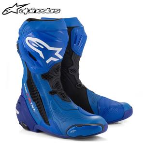 ALPINESTARS PROTECTS Xing SUPERTECH R мотоциклетные ботинки для профессиональных гонок, противоударные перфорированные всесезонные для путешествий, черно-синие [перфорированная/вентилируемая версия], размер 43