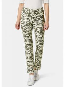 MADELEINE Спортивные брюки с узором, кремового/многоцветного оттенка