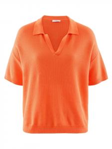 Tamaris Свитер-поло цвета настурции