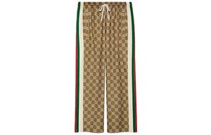 Штаны женские Gucci спортивные, зеленый / красный / бежевый