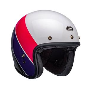 Сертифицированный шлем 3/4 CCCECEDOT из композитного волокна / углеродного волокна для мотоциклов BELL, фиолетовый