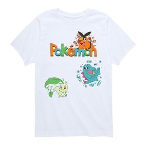 Футболка с принтом Pokémon Legends: Z-A Starters для мальчиков 8-20 Licensed Character, White