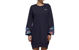 Футболка с длинными рукавами женская темно-синяя Adidas Neo