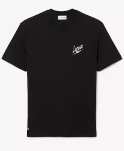 Мужская футболка с принтом Lacoste, черный