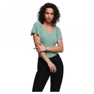 Свитер Only Leelo Back Short Sleeve V Neck, розовый