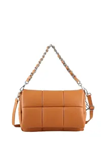 Сумка через плечо COLLEZIONE ALESSANDRO "Деликатная" из натуральной кожи, коричневый