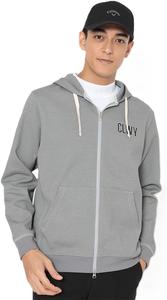 Мужская толстовка с капюшоном Callaway C25217102, универсальная толстовка, в университетском стиле, с логотипом, двойной вязки Kanoko, на молнии, для игры в гольф, серый