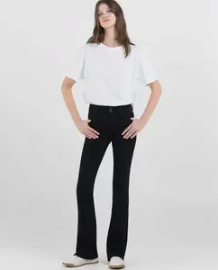 Женские джинсы прямого кроя с карманами Replay, черный