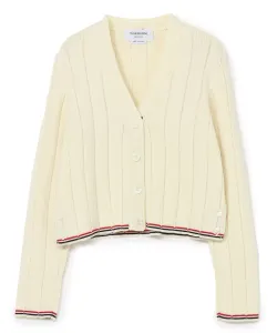 Кардиган из мериносовой шерсти с V-образным вырезом