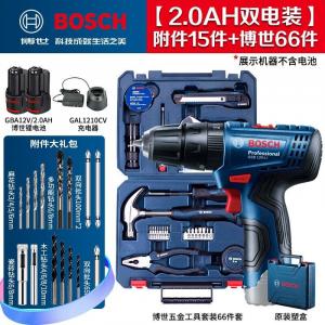 Дрель аккумуляторная Bosch GSB120 + сверла, два аккумулятора 2.0Ah, зарядное устройство