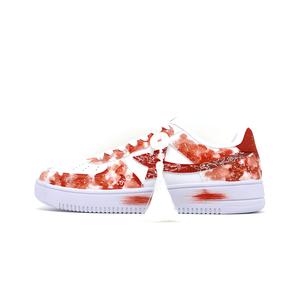 XTEP Кроссовки Air Force One с низким верхом, противоскользящие, износостойкие, для скейтбординга, мужские, красные