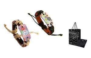 Браслеты из коровьей кожи с хлопково-льняной смесью unisex US8ACC