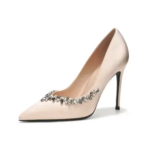 Xingdiman Тонкие каблуки на шпильке женские шампань, цвет Champagne