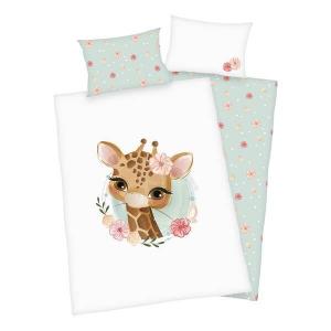 Двустороннее постельное белье little giraffe Babybest, белый