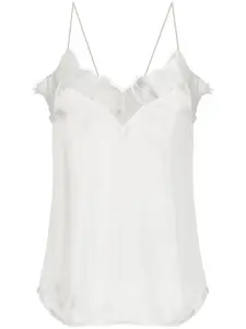 Топ на бретелях с кружевом IRO, белый