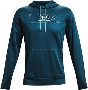 Толстовка Under Armour Armour Fleece Wordmark, Blue Note (413)/White