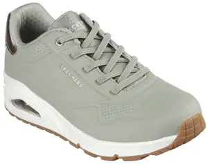 Слипоны Skechers "UNO SHIMMER AWAY", тапочки, повседневная обувь, полуботинки на модной танкетке, зеленый