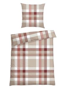 Schiesser Комплект постельного белья Renforcé "Kris" в бежево-красном цвете