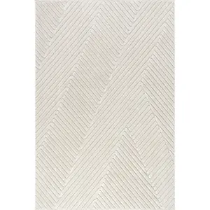Ковер Amal High-Low Geometric Indoor/ Outdoor Area Rug nuLOOM, 160x231 см, кремовый