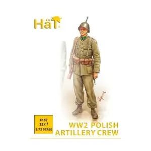 Польский артиллерийский расчет времен Второй мировой войны., Historical Plastic Military Figures - WWII (1:72) (Hat Industries)