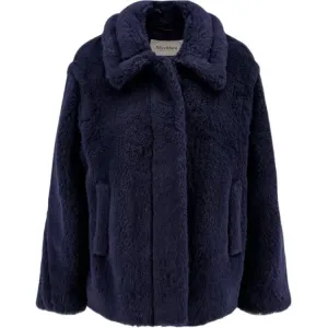 Тедди-текстурированная куртка MaxMara, marine синий